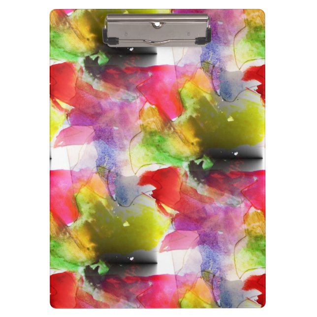 Pranchetas Textura vermelha, aguarela amarela do design (Frente)