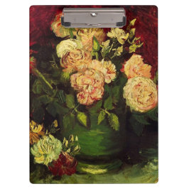Pranchetas Tigela com Peônias e Rosas, Vincent van Gogh.