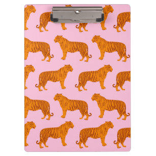 Pranchetas Tigre Animal Rosa Moderno
