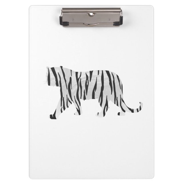 Pranchetas Tigre de silicone preto e branco (Frente)