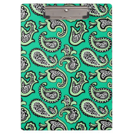 Pranchetas Timeless Paisley on Green Background
