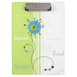 Pranchetas Tipografia Verde Flor Moderna Simples