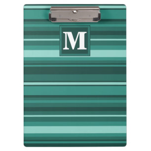 Pranchetas Tiras de teal monograma