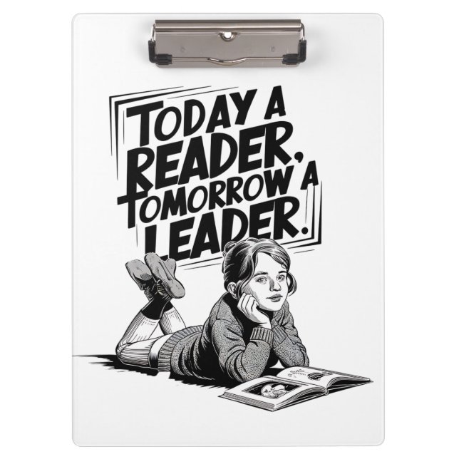 Pranchetas Today a Reader - Book Reading Girl - Bookworm Girl (Frente)