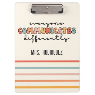 Pranchetas Todos Coloridos Comunicam Diferentemente