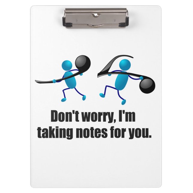 Pranchetas Tomando notas (Frente)