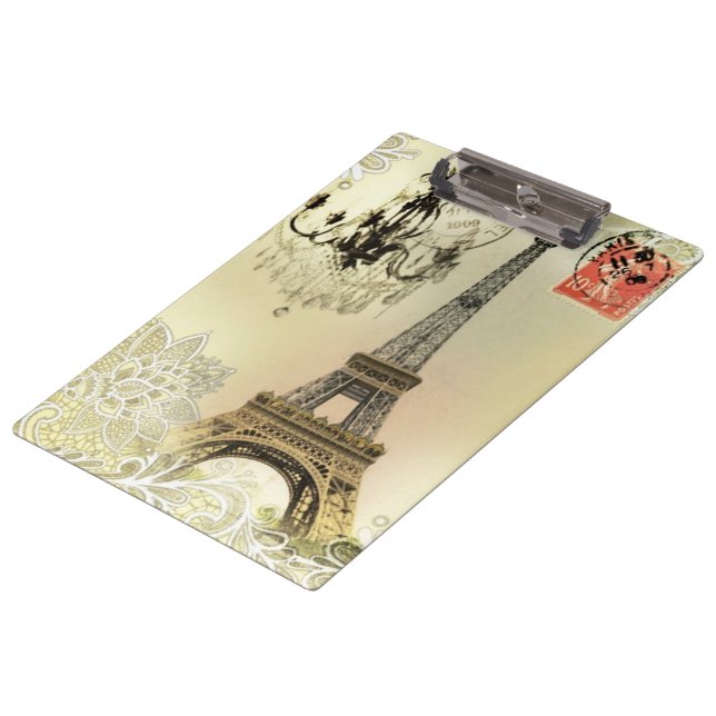 Pranchetas torre beige floral lace chandelier paris eiffel (Inclinado)