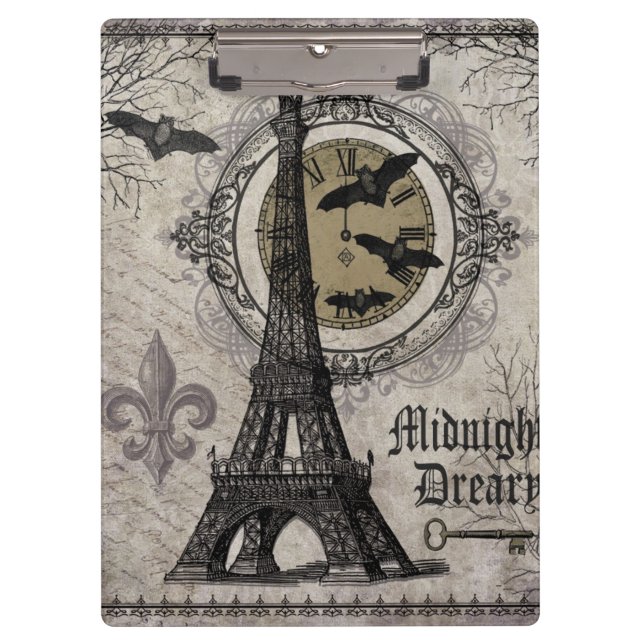 Pranchetas torre Eiffel de halloween, francesa da antiga vint (Frente)