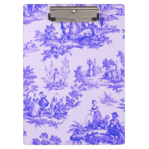 Pranchetas Torre francesa de jouy azul e branco elegante