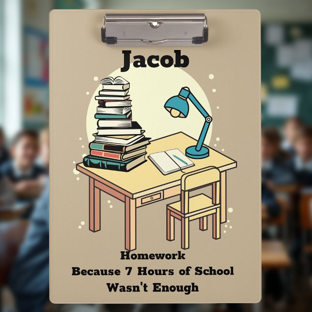 Pranchetas Trabalho de casa: Porque sete horas de escola não  (Criador carregado)