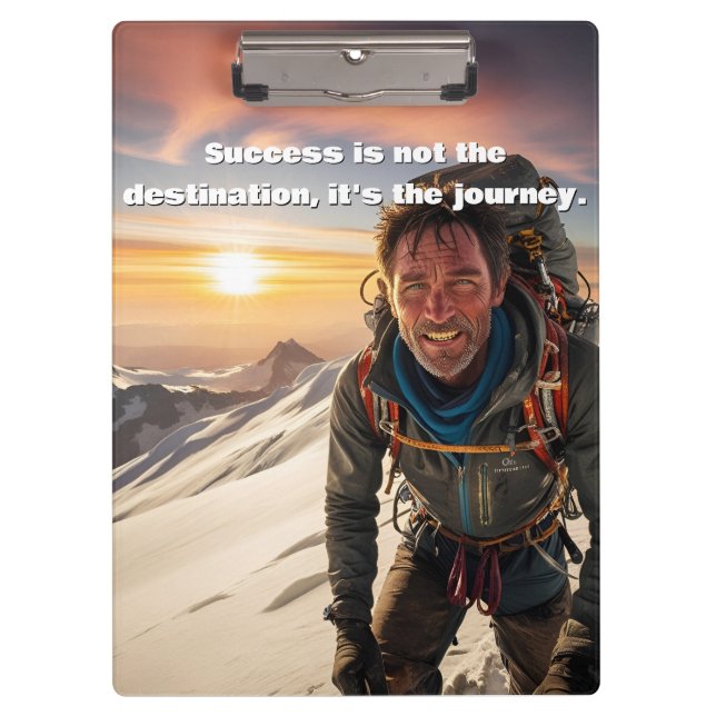 Pranchetas Trabalho de Duro e Sucesso Montanha escalada Motiv (Frente)