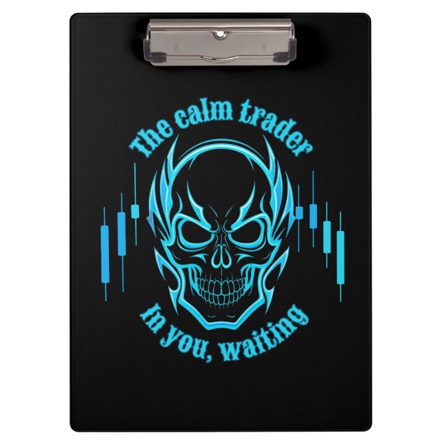 Pranchetas Trade Motivation | Skull | Calm Trader (Frente)