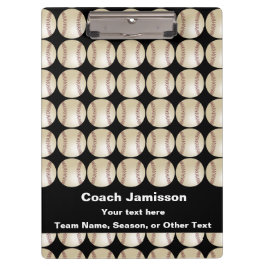 Pranchetas Treinador de basebol Black Personalized Gift 4 da