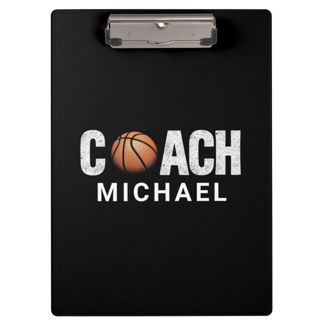 Pranchetas Treinador de Basquete Personalizado (Frente)