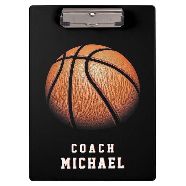 Pranchetas Treinador de Basquete Personalizado (Frente)