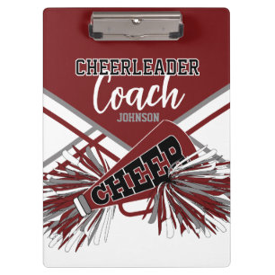 Pranchetas Treinador de Cheerleader - Maroon Vermelho, Gary &