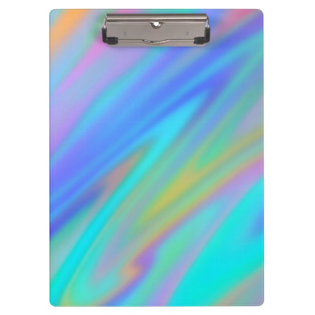 Pranchetas Trendy luxuoso azul roxo, azul, holográfico (Frente)