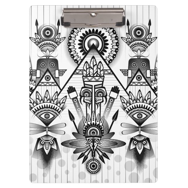Pranchetas Tribal Nativo abstrato (Frente)