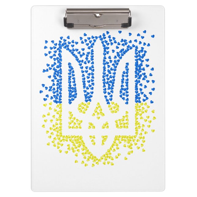 Pranchetas Tridente de emblem ucraniano trizub espalhando cor (Frente)