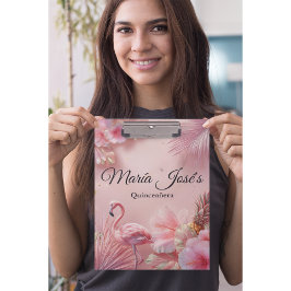 Pranchetas Tropical Flamingo Quinceañera, custom