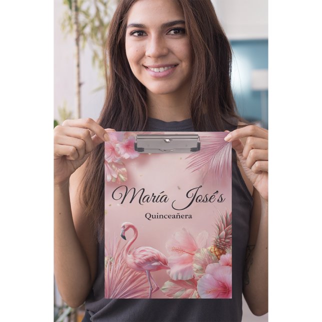 Pranchetas Tropical Flamingo Quinceañera, custom (Criador carregado)