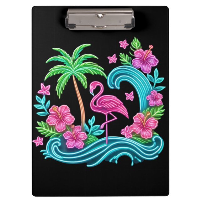 Pranchetas Tropical Neon Flamingo (Frente)