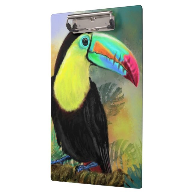 Pranchetas Tropical Toco Toucan Bird Clipboard (Esquerda)