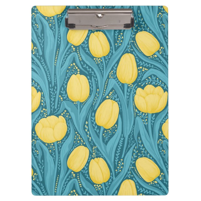 Pranchetas Tulipas em azul e amarelo (Frente)