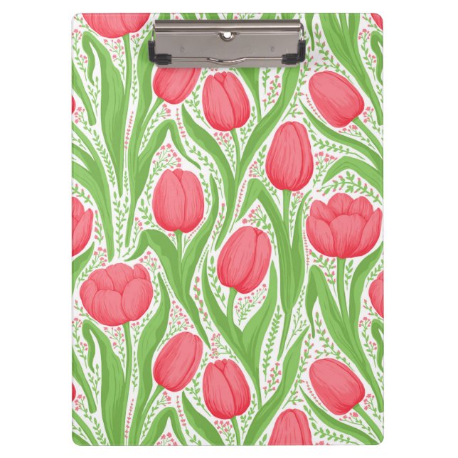 Pranchetas Tulipas em vermelho e verde (Frente)