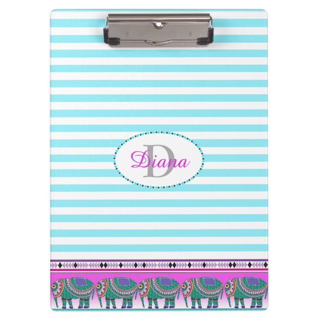 Pranchetas Turquesa de Elefante de ornamentado Descartado Per (Frente)