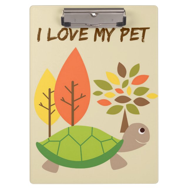 Pranchetas Turtle Lover Eu Amo Minha Tartaruga (Frente)