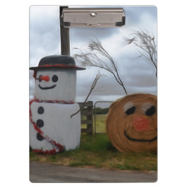 Pranchetas Uma área de transferência de natal de fazenda