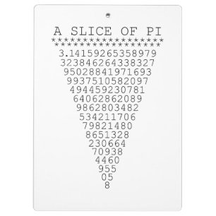 Pranchetas Uma fatia de números do Pi