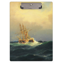 Uma nave de vapor em uma tempestade no oceano Atlâ