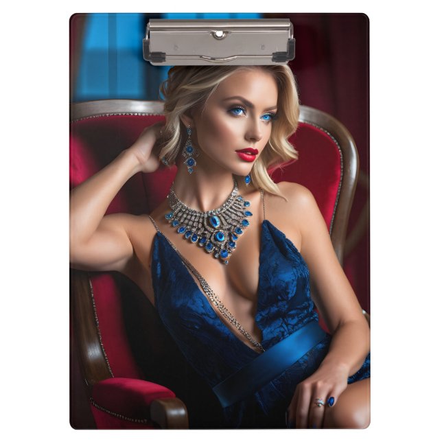 Pranchetas Uma pose modelo é uma mulher que está modelando um (Frente)