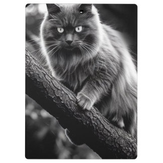 Pranchetas Uma Vista Assombrante De Um Gato Noturno