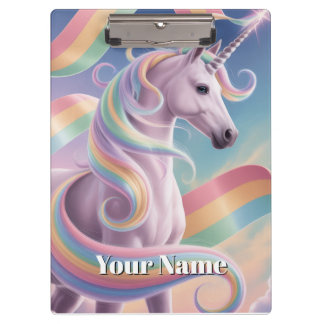 Pranchetas Unicorn Notebook, Magical Rainbow Stars Unicorn 