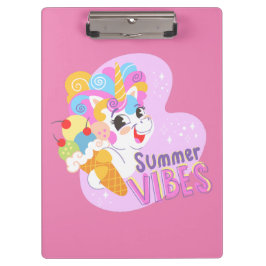 Pranchetas unicórnio bonito com sorvete