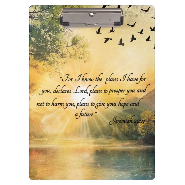Pranchetas Uplifting Bible Verses Serene Nature Scenes (Frente)