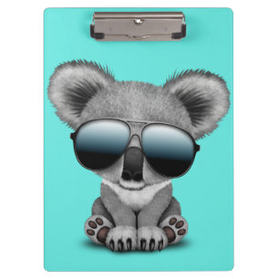 Pranchetas Urso de Koala bonito do bebê que veste óculos de