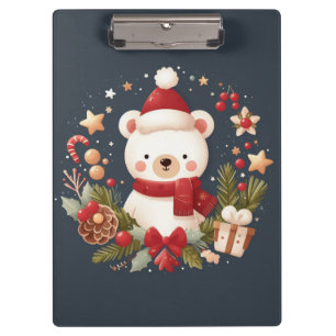 Pranchetas Urso de Natal/Inverno em coroa