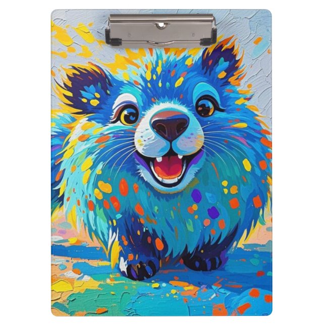 Pranchetas Urso design de abstrato de arte colorida (Frente)