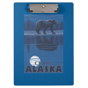Pranchetas Urso no luar - caril, Alaska