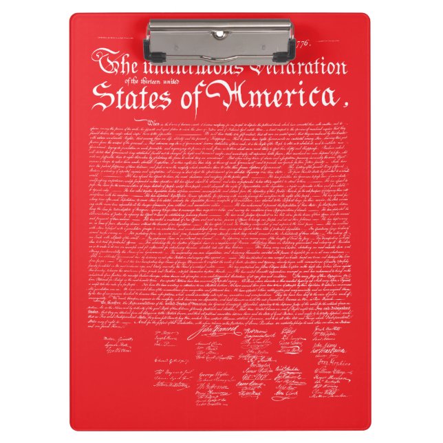 Pranchetas US Declaration of Independence (Frente)