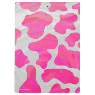 Pranchetas Vaca rosa quente e silhueta branca
