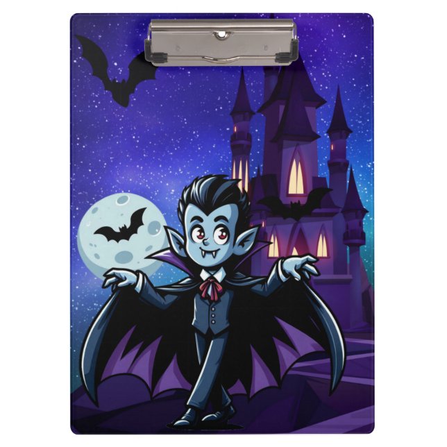 Pranchetas Vampiro bonitinho e branco do Halloween (Frente)