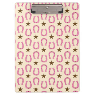 Pranchetas Vaqueira Pink Horseshoe Sheriff Estrela País Texas