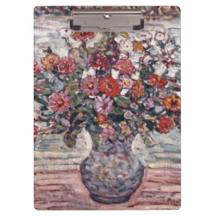 Pranchetas Vaso de Flores, Zinnias por Maurice Prendergast
