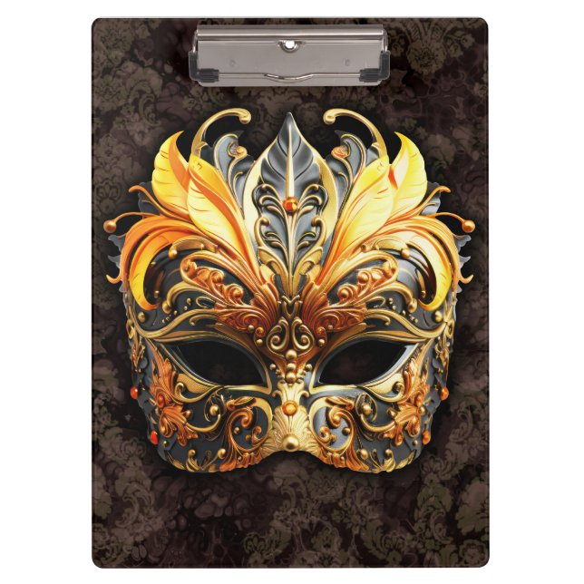 Pranchetas Venetian Masquerade Golden Mask (Frente)