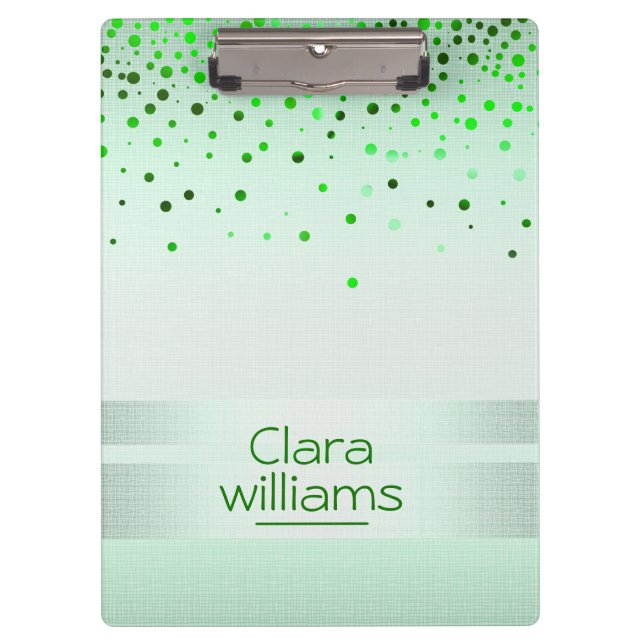 Pranchetas Verde Natureza Glitter Linen Sparkle Confetti Mode (Frente)